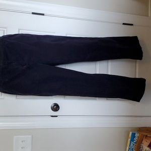 Navy elastic waist corduroy pant